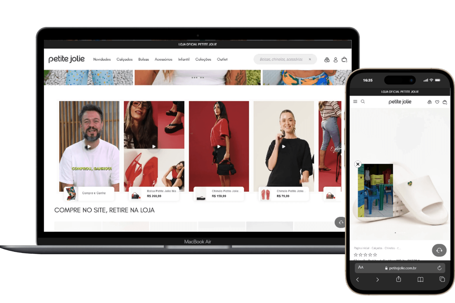 Petite Jolie - vídeos no desktop e mobile